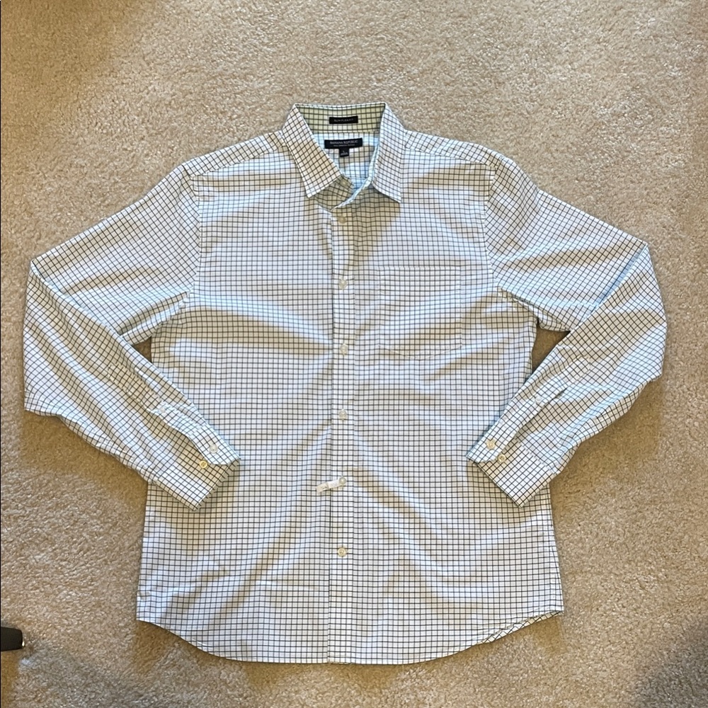 Banana Republic tech stretch cotton dress shirt